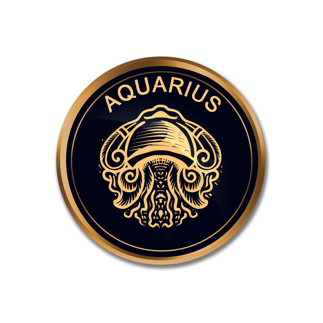 Aquarius png, Golden Aquarius symbol PNG, zodiac sign Aquarius transparent png full hd images download